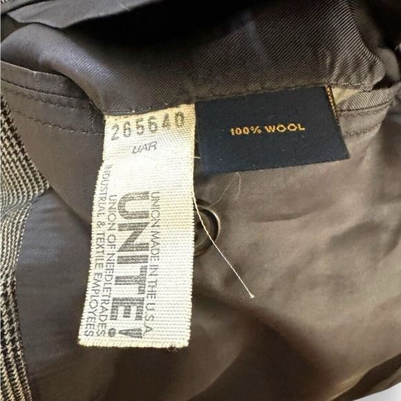 Brooks Brothers 45R 100% wool men's Golden Fleece gray checkered sportscoat EUC - Picture 12 of 12